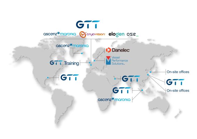 GTT world map